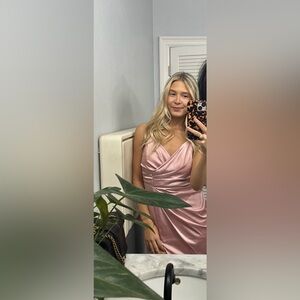 Pink Satin Dress
